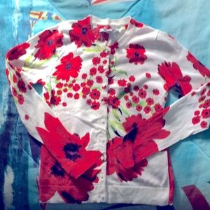 Old Navy floral 100 cotton cardigan S